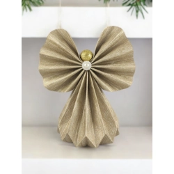 Óriás beige papírangyalka polcdekoráció OPA33