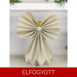 Óriás beige papírangyalka polcdekoráció OPA40