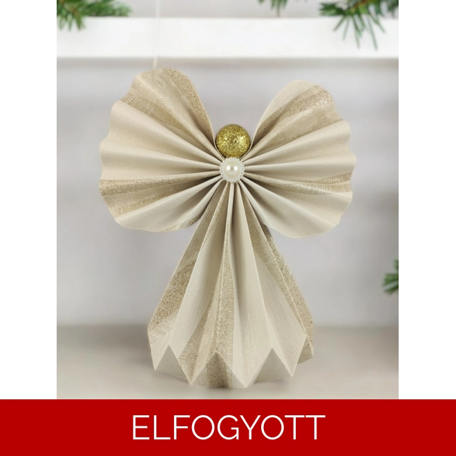 product Image for Óriás beige papírangyalka polcdekoráció OPA40