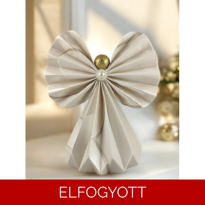 product Image for Óriás beige papírangyalka polcdekoráció OPA45