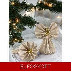 Beige mintás papírangyalka PANAR0035