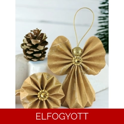 Arany mintás papírangyalka PANAR0050