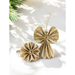 Arany, beige színű papírangyalka PANAR0084