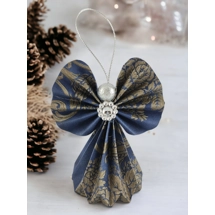 Sötétkék mintás papírangyalk..