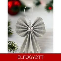 Ezüst színű papírangyalka PANEZ0039