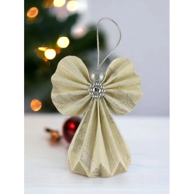 product Image for Ekrü, ezüst papírangyalka PANEZ0042
