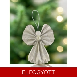 Fehér, ekrü papírangyalka PANFH008