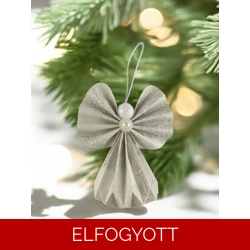 Ekrü, világos szürke papírangyalka PANFH010