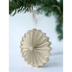 Beige rozetta karácsonyfadísz szett 2 db-os ROZ2008EK