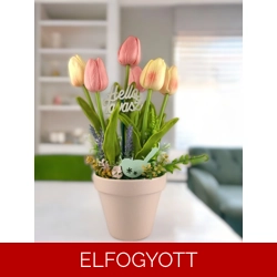Tulipános tavaszi asztaldísz TUG553LABC