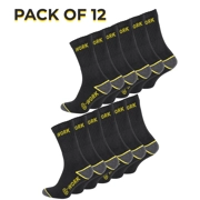 12 Pairs Mens Heavy Duty Work Toe Protection Warm Thick Heel Socks UK 6-11