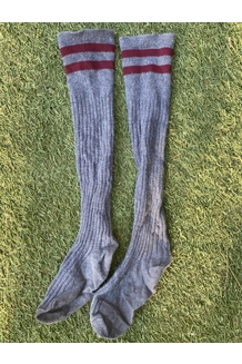 Knee-High Socks (Grey & Maro..