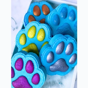 Paw Print Color Surprise Bath Bomb