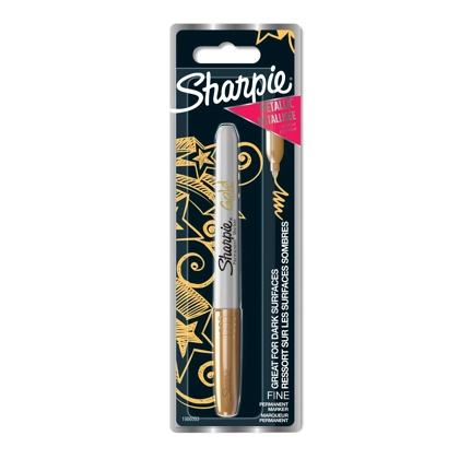 Sharpie Permanent Metallic Gold Marker Pack of 1 Sharpie Permanent Metallic Gold Marker Pack of 1