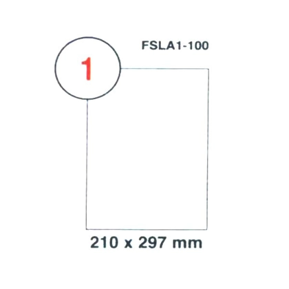 Sticker label FIS A4 210x297mm