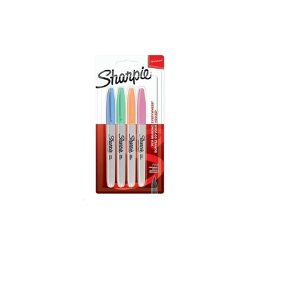 Sharpie Permanent Fine Pastel Markers Pack of 4
