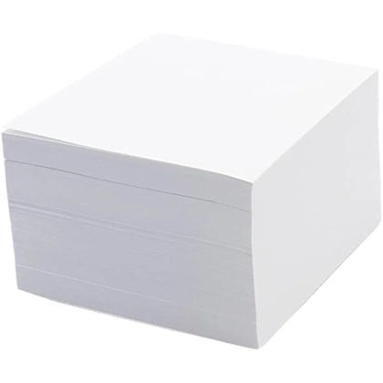 Paper block 9x9x9cm white