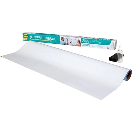 Post-it Flex Write Whiteboard Surface FWS4x3, 4x3 in (120 cm x 90 cm), Permanent Marker Sticker Whit