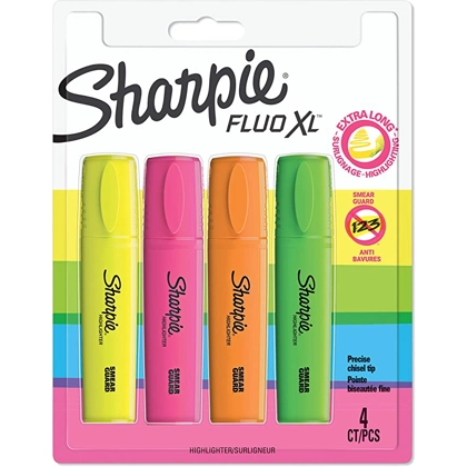 Sharpie Fluo XL Highlighters 4 Color