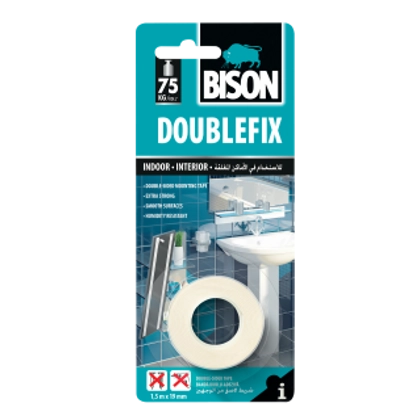 DOUBLE SIDE TAPE DOUBLEFIX INDOORS 1,5M ROLL