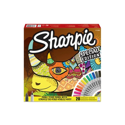Sharpie 20-Piece Rhino Permanent Markers, Multicolour