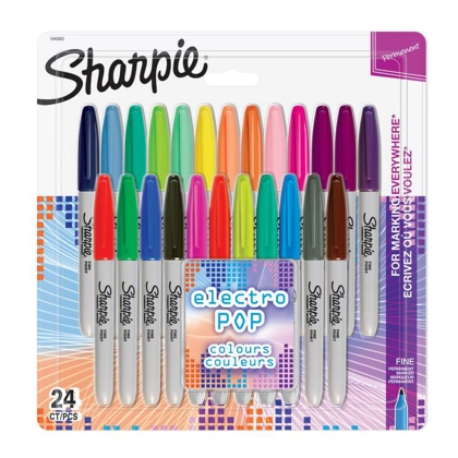 Sharpie P.Marker Fine Electro Pop 24col