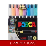 Uni Posca PC-1MR Soft Colors PACK Of 8