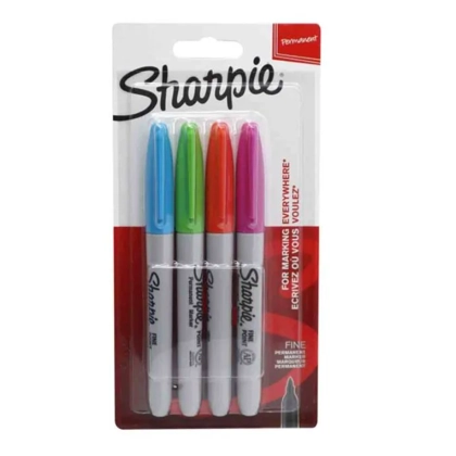 Sharpie - Permanent Marker Fine Fun 4 color Sharpie - Permanent Marker Fine Fun 4 color