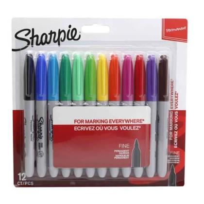 Sharpie Permanent Marker Fine 12 color