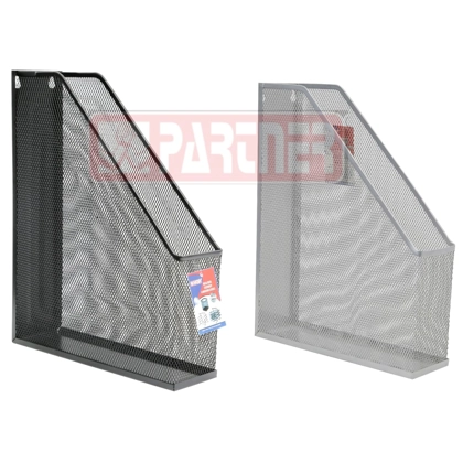 Magazine Rack Metal Mesh Black/Silver