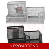 Desk Orgainzer Metal Mesh Black/Silver