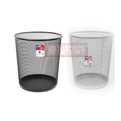 Waste Bin (Dust Bin) Metal Mesh Black/Silver
