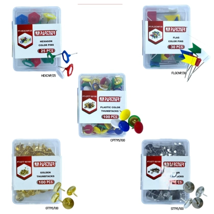 Thumbtack/Push pin silver and gold