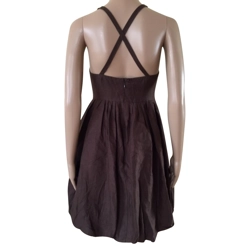 Stefanel linen brown dress