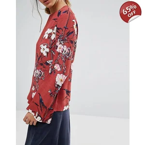 Gestuz Mary Floral Print Long Sleeved Top