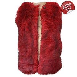 Little Marc Jacobs red fur vest for girl