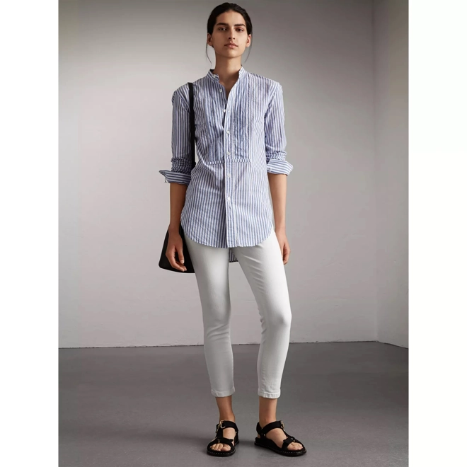 Additional Image for Burberry Brit Skinny Fit Low-Rise Cropped Jeans, 26-xs