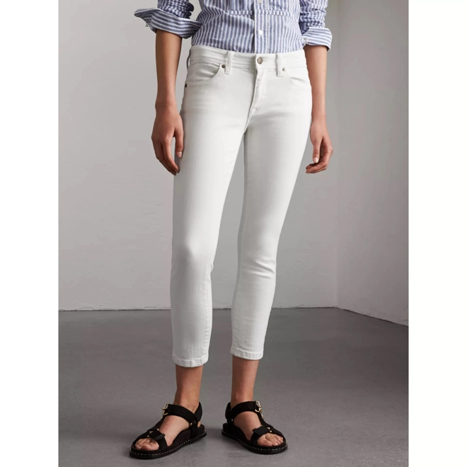 product Image for Burberry Brit Skinny Fit Low-Rise Cropped Jeans, 26-xs