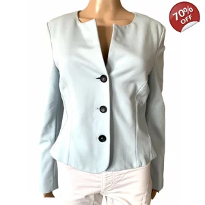 Marc Cain blue cotton blazer