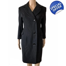 Warehouse black wool coat