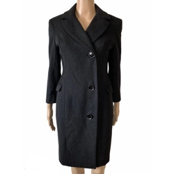 Warehouse black wool coat