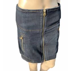 Armani Exchange denim skirt front zip