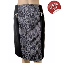 Michael Kors black snake print skirt