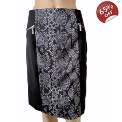 Michael Kors black snake print skirt