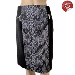 Michael Kors black snake print skirt