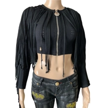 Philipp Plein fringed sweater xs