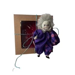 Vintage doll clown, prcelain face