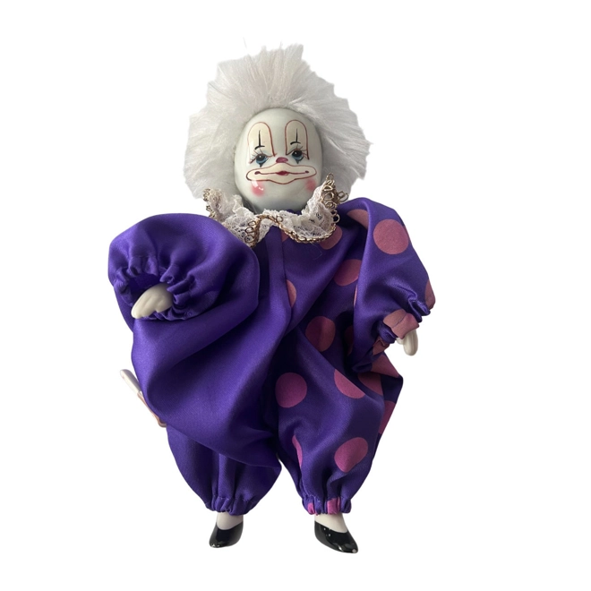 Additional Image for Vintage doll clown, prcelain face