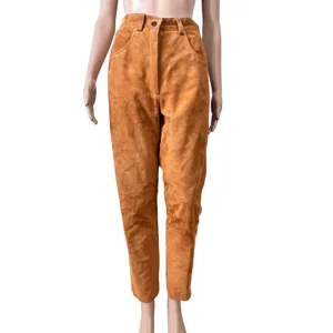 Vintage genuine suede leather pants, XS-S