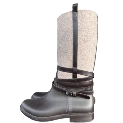 Salvatore Ferragamo rubber and wool boots, US7
